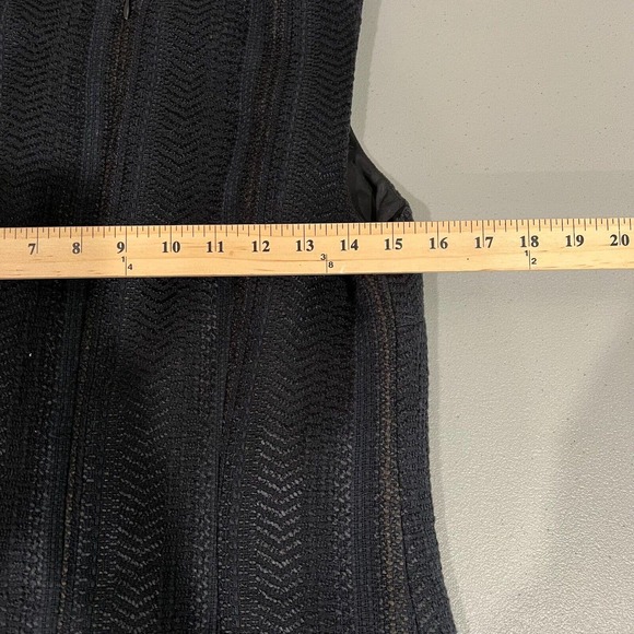 Karl Lagerfeld Paris Black Dress 6 Tweed Sheath Embellished Preppy Classic - Picture 11 of 13